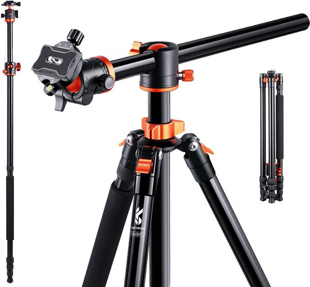 K&F CONCEPT SA254T1 Professionelles Fotografie-Stativ und Einbeinstativ in Schwarz mit 2,39 m Höhe - Bild 1