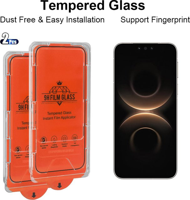 2 Stück HD Displayschutzfolie aus gehärtetem Glas für Huawei Mate 80 Pro Max, Mate 80 RS und Mate 80, transparent - Bild 1