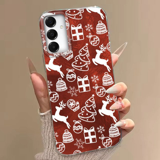 Samsung Handyhülle mit rotem Elch Motiv für Galaxy A55 A16 A07 A17 A26 A36 A56 A25 A35 A14 A34 A54 A15 A13 A32 A12 A22 - Bild 1