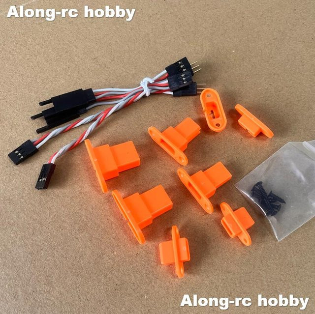Skywing Flugzeug Ersatzteile, Hauptflügel Servo Schnellverbinder, linker Orange Connector, Kunststoff - Bild 1
