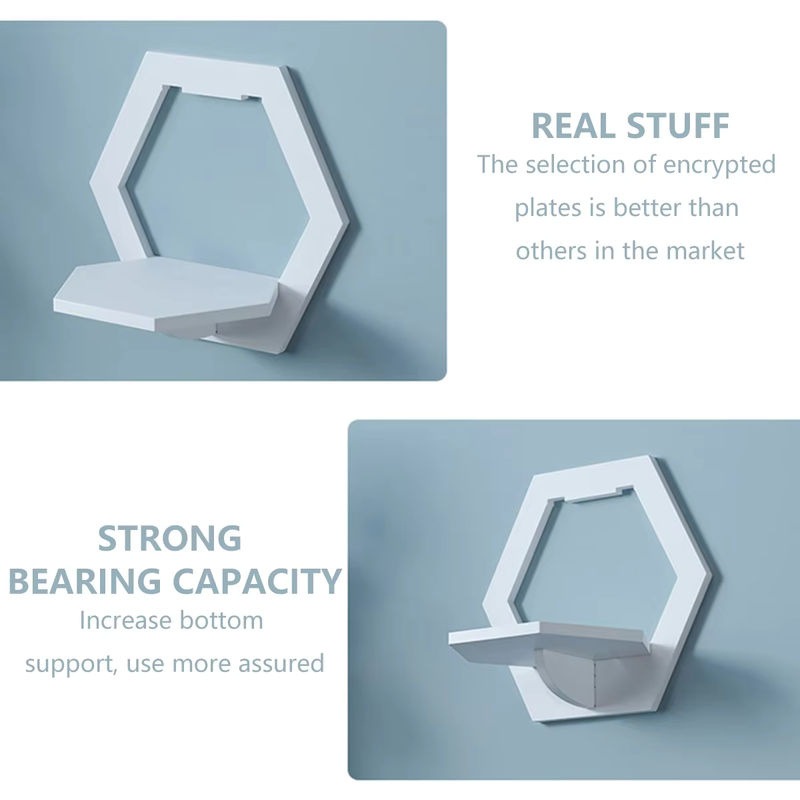 Willstar Wandregal Hexagon aus Eisen, Wandmontiertes Organizer-Set für Blumentöpfe und Deko, 3 oder 6 Stück - Bild 2