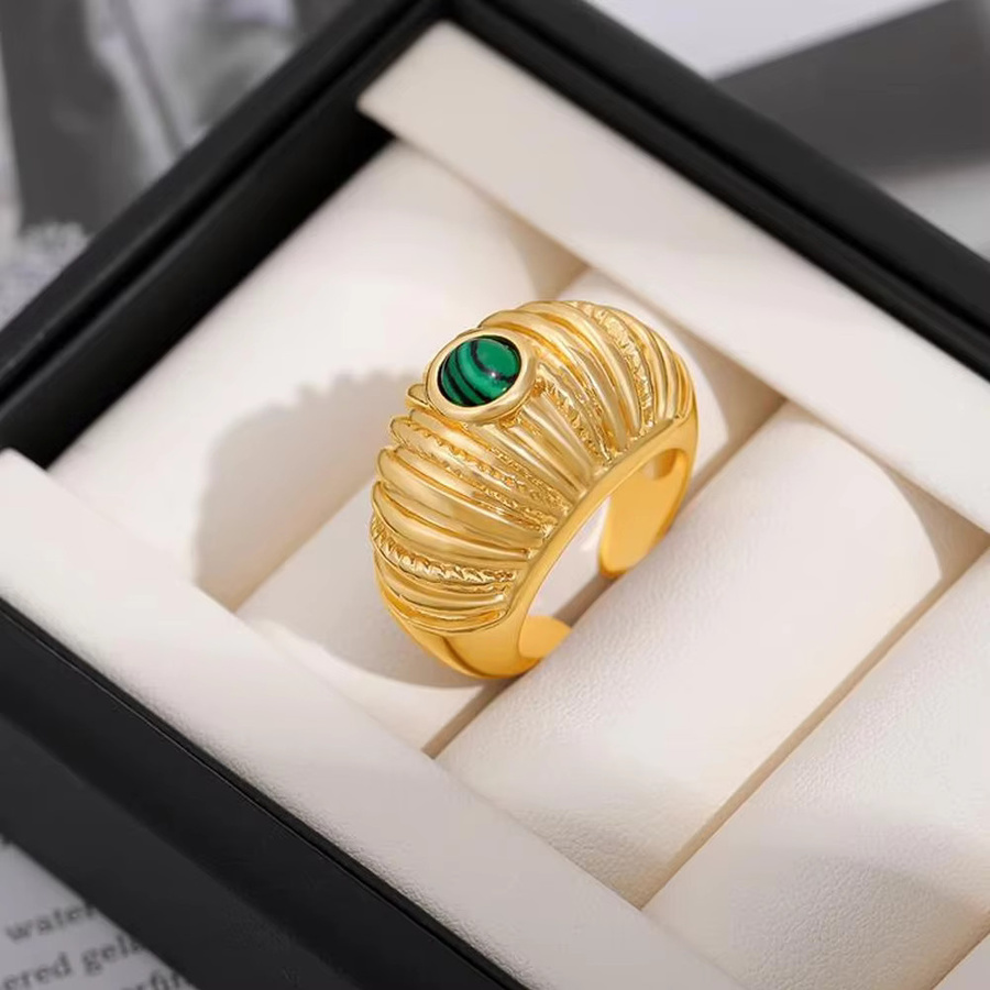 amofa Ring, Malachit, Lasurit, Damen, Gold - Bild 2