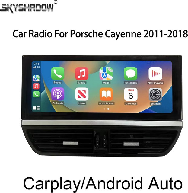 SKYSHADOW 360-Grad-Autoradio für Porsche Cayenne 2011-2018 mit Android 13.0, 12G+256G, Carplay, 4G LTE, GPS, WIFI und Bluetooth in Schwarz - Bild 1