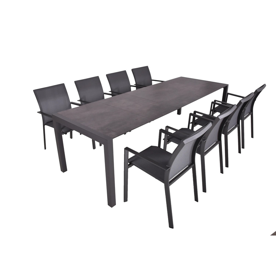 Garden Pleasure Gartenmöbel-Set Sophia 9-teilig Anthrazit aus Aluminium und Kunststoff HPL - Bild 2