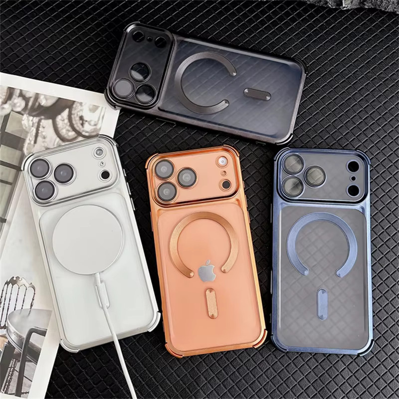 SUNWARD Magnetische Hülle für iPhone 17 16 15 14 13 Pro Max Air, Transparent/Schwarz, Stoßfestes Case mit MagSafe Kompatibilität - Bild 4