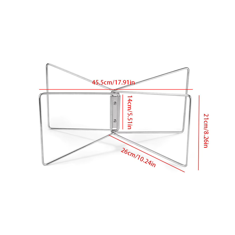MOJOYCE Klappbare Camping-Box aus Edelstahl in Silber als Aufbewahrungsbox und Stützregal für den Außenbereich - Bild 4