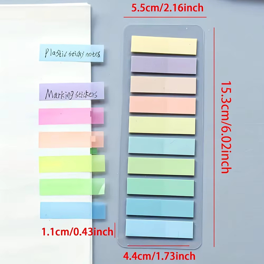 200 Blatt transparente Index-Aufkleber und kreative Haftnotizen in Multicolour für Büro und Schule - Bild 2