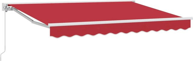 vidaXL Manuell Einziehbare Markise Rot/Weiss B: 300 cm, T: 250 cm - Bild 1