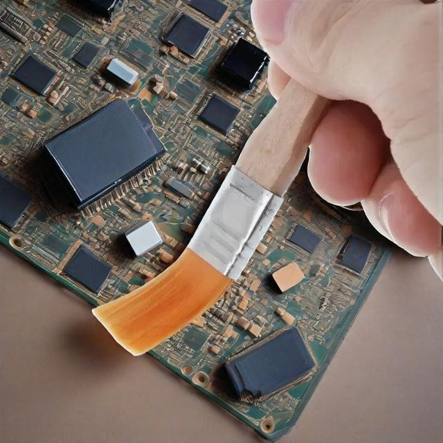 SiKO Mehrzweckbürste mit Nylonborsten und Holzgriff zur Reinigung von Tastaturen, PCs und Lötflussrückständen - Bild 1