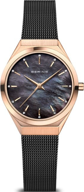 Bering Damenuhr, Quarz, Edelstahl, Schwarz, 29 mm, 3 ATM - Bild 1