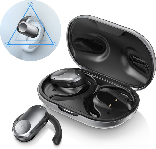 BlitzMax BM-CT1 Open-Ear-Kopfhörer mit Bluetooth 5.3, 16,2 mm Treibern, Bass-Boost, 50h Akkulaufzeit und ENC HD-Anrufen für dein Smartphone - Bild 1