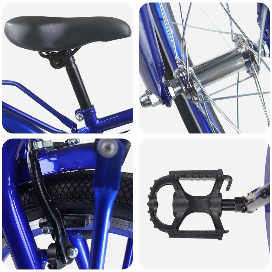 vidaXL Kinderfahrrad 18 Zoll Dunkelblau für 5-7 Jahre Alt - Bild 3
