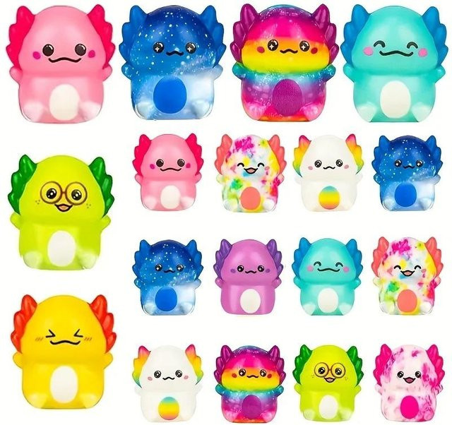 Mini Kawaii Molch, Stressabbau Quetschspielzeug, 24-teiliges Set, ab 14 Jahren - Bild 1