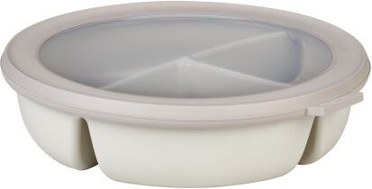 Mepal Bento Bowl Cirqula in Nordic White mit 1000 ml Gesamtvolumen (250 ml + 250 ml + 500 ml) und luftdichtem Verschluss - Bild 1