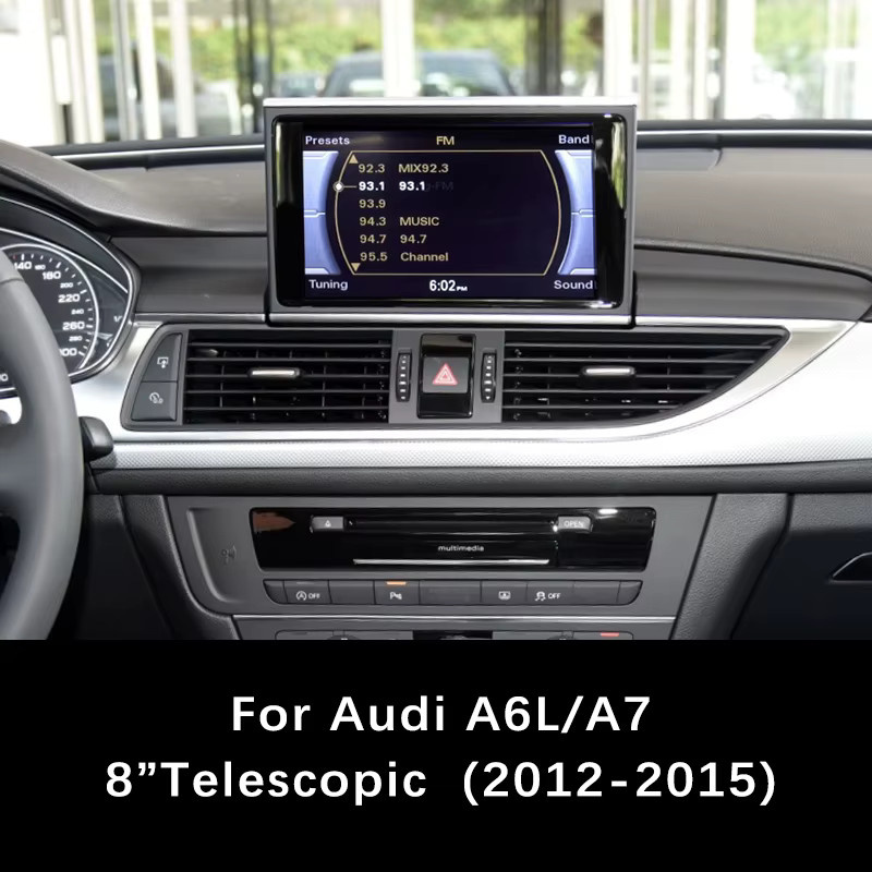 WRWD Drahtloses CarPlay und Android Auto Interface für Audi A6L und A7 (2012-2015) mit 8 Zoll Original Display Upgrade in Schwarz - Bild 2