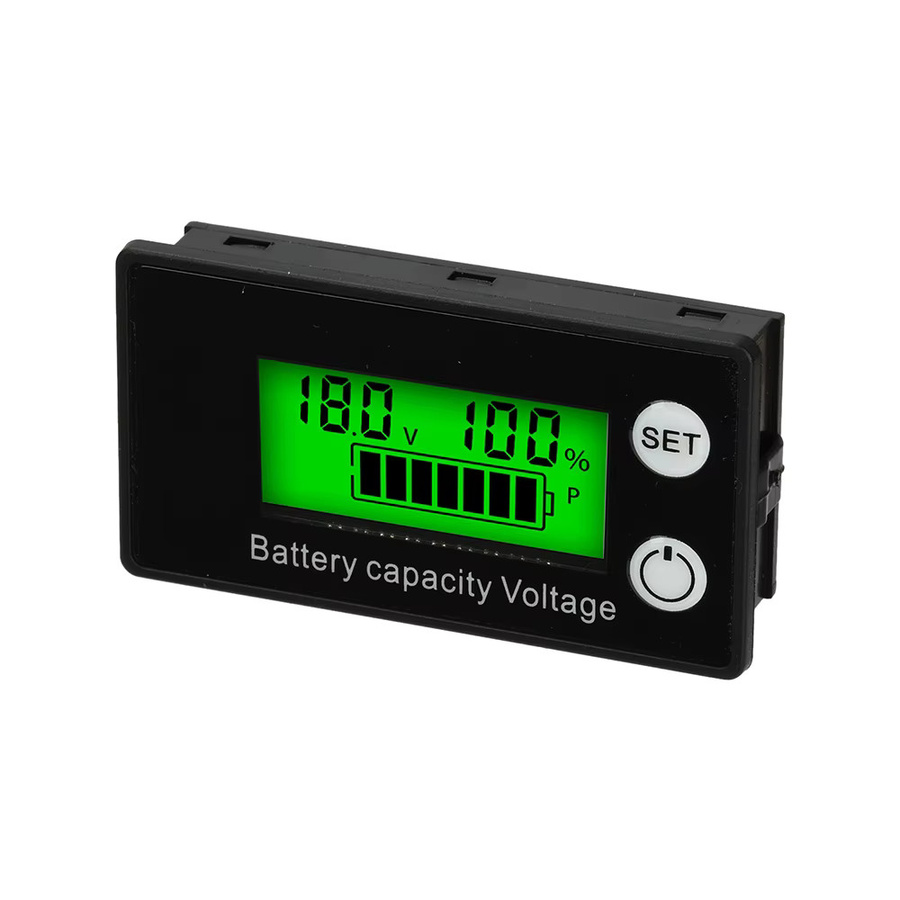 diymore 6133A DC8-100V Batteriemessgerät mit Alarm als Spannungsmesser und Lithium-Ionen-Batteriekapazitätsmonitor in Schwarz und Grün - Bild 4