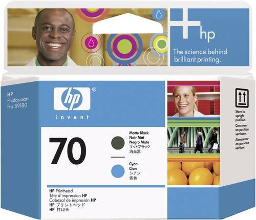 HP Druckkopf 70 Original für Tintenstrahldrucker in Schwarz und Cyan (C9404A) - Bild 1