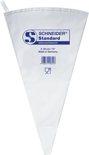 Schneider Spritzbeutel aus Baumwolle, Farbe: Weiß, Länge: 34 cm - Bild 1