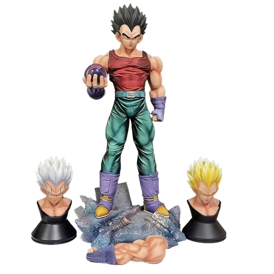 Bandai Dragon Ball Vegeta PVC-Actionfigur, mit austauschbarem Kopf und Arm - Bild 3