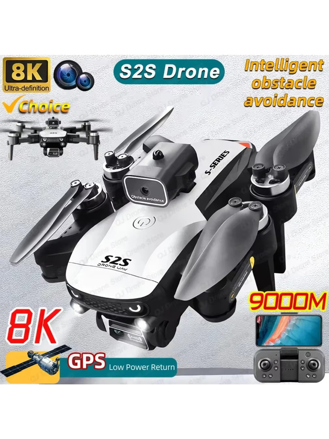 S2S Drohne 2025 mit 8K HD Dual Kamera, faltbarer Quadcopter mit bürstenlosem Motor und Hindernisvermeidung für professionelle Luftaufnahmen - Bild 7