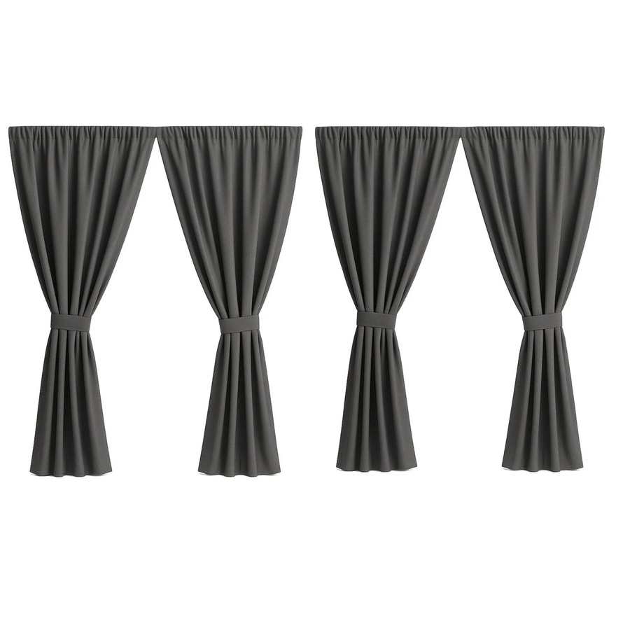 Setgarden Curtain Garden Outdoor Vorhang Set in Anthrazit, 4 Stück, B: 155 cm, H: 220 cm - Bild 2