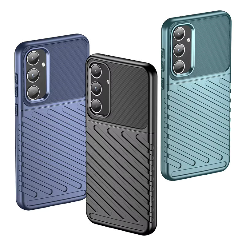 Stoßfeste Silikon-Handyhülle Luxus-Abdeckung für Samsung Galaxy A25 5G, A35 und A55 in Blau - Bild 2