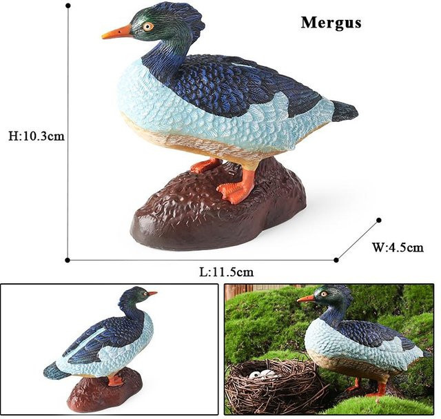 Oenux Geflügelfarm Tiere Modell Actionfiguren Mandarinente Gans Schwan Henne PVC ab 3-6 Jahre - Bild 1