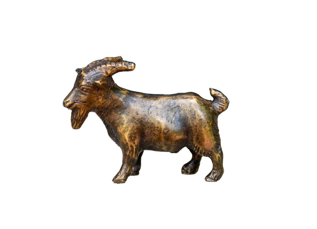 IDYL Dekofigur Geißbock als Bronze-Skulptur stehend - Bild 1