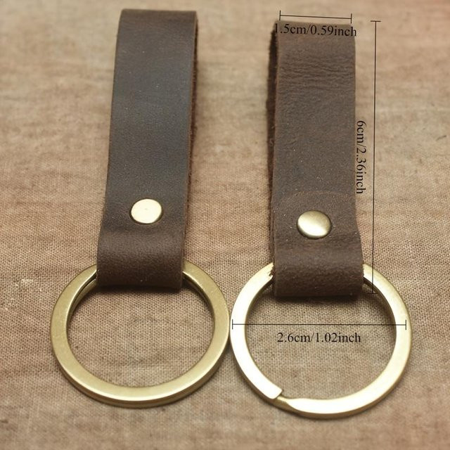 LChome Schlüsselanhänger, dunkelbraun, Retro-Stil, Unisex - Bild 1