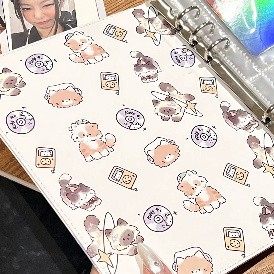 Stars & Cat A5 Kartenordner aus wasserfestem PU-Leder für Kpop Fotokarten und Idol-Sammelalben - Bild 4