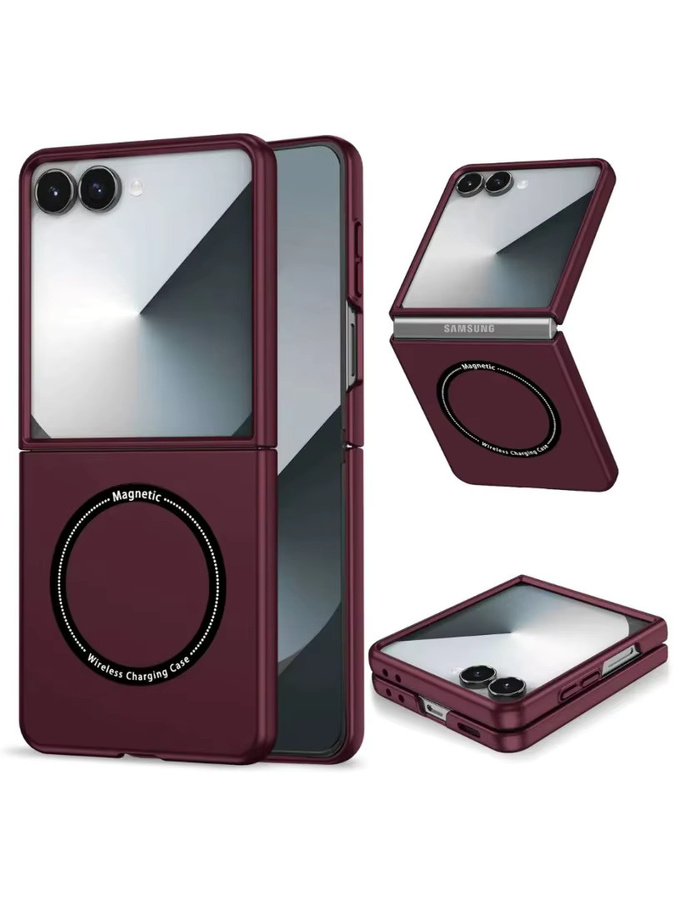 Samsung Galaxy Z Flip7 6 5 4 3 Ultra Slim Handyhülle mit Wireless Charging und Anti Shock Schutz in Purple - Bild 6