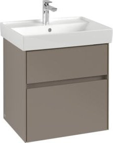 Villeroy & Boch Waschtischunterschrank Collaro Wandhängend in Wine Red, B/T/H: 55,4 x 54,6 x 44,4 cm - Bild 1
