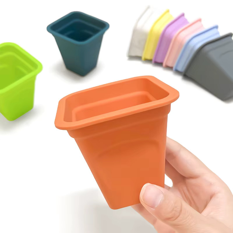 Wiederverwendbare Silikon-Pflanzentöpfe in Mehrfarben für die Samenanzucht und Gemüsevermehrung, 5/10 Stück - Bild 2