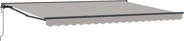 vidaXL Markise mit Semi-Cassette aus Aluminium und Polyester in Hellgrau, B: 450 cm, T: 300 cm - Bild 1