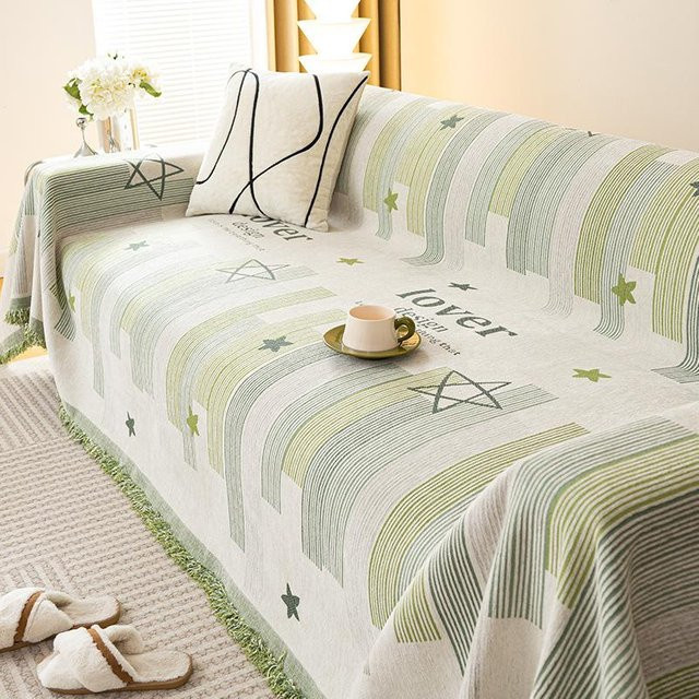 Super Six Chenille All-inclusive Set mit Sofahandtuch, Sofakissen und Sofadecke, Staubdicht und Rutschfest, B/T: 180 x 130 cm - Bild 1