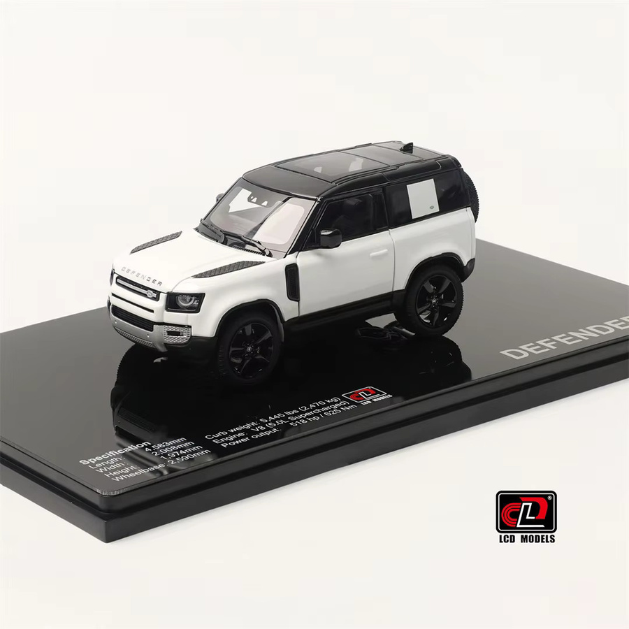 Bburago Land Rover Defender 90, Automodell, 1:43, Weiß, Metall - Bild 2