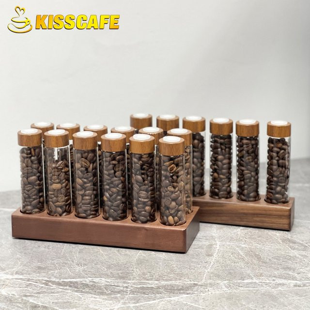ALIKISSCAFE Glas-Vorratsbehälter für Kaffeebohnen und Tee mit luftdichtem Deckel, transparent - Bild 1