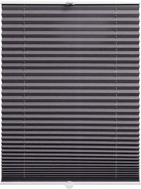 SALCAR Plissee Klemmfix Faltrollo Anthrazit, Blickdicht, B: 80 cm, H: 120 cm - Bild 1