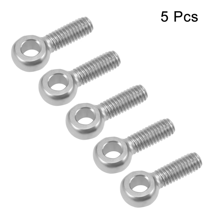 Uxcell Ringschraube mit Gewinde aus 304 Edelstahl in Silber, metrische Größen M6 M8 M10 M14 - Bild 1