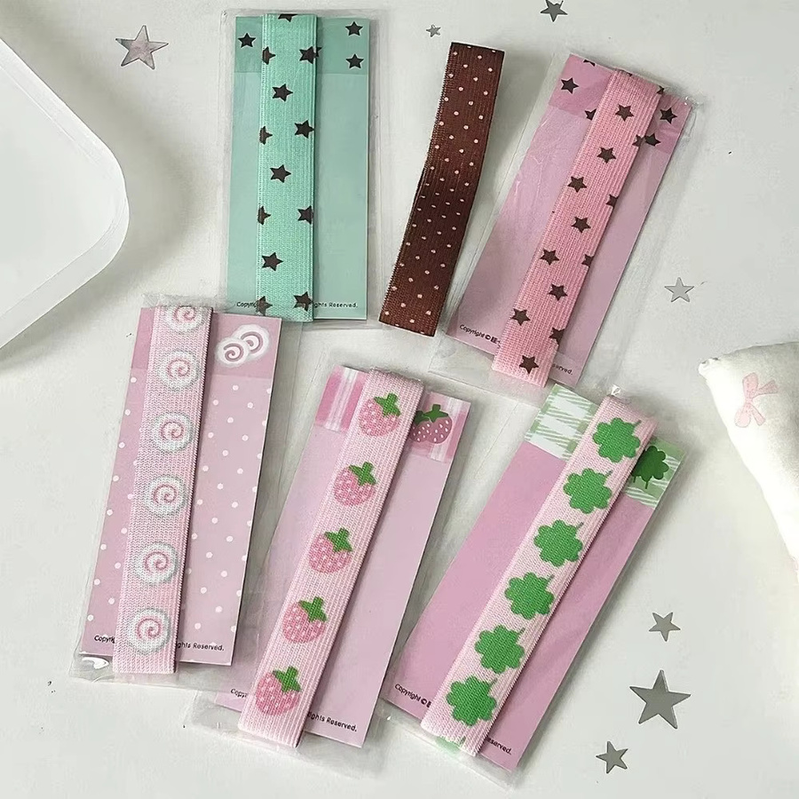 Kawaii DIY Notebook Riemen mit Stern-Motiv, verstellbares Gummiband in Rot zur Dekoration und Sicherung deines Notizbuchs - Bild 3