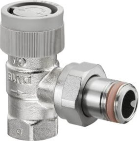 Oventrop Thermostatventil Baureihe AQ DN 15 Eckventil selbstdichtend in Silber - Bild 1