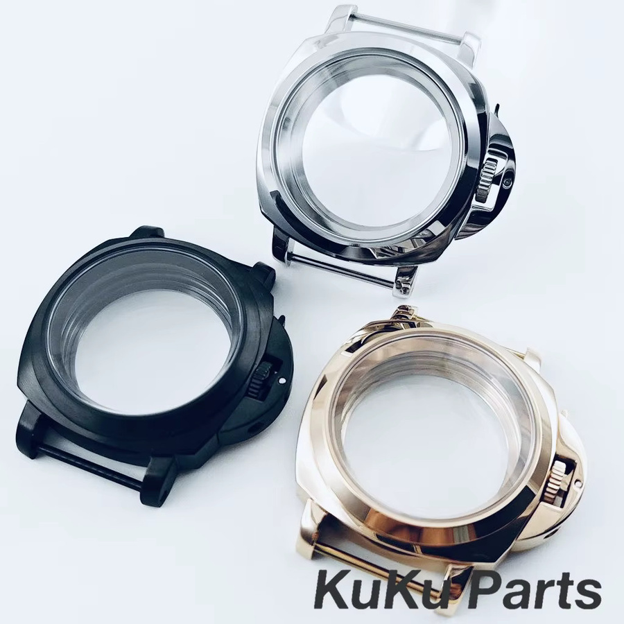 HUANXIAO Uhrengehäuse, Schwarz, Silber Roségold, 40 mm, Saphirglas - Bild 2