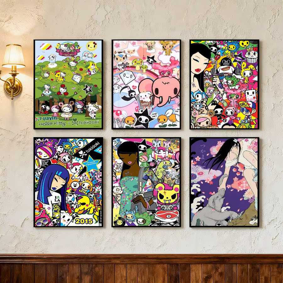 Kayou Tokidoki Poster Kunstdruck im Anime-Stil mit Tiermotiven, mehrfarbig, Papier - Bild 3
