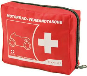 Gramm Medical Motorrad-Verbandtasche DIN 13 167 in Rot aus Kunststoff - Bild 1