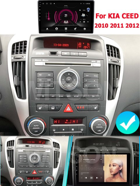 WITSON Android 14 Multimedia-Navigationssystem für KIA CEED mit 9-Zoll-Bildschirm, GPS, Wi-Fi und CarPlay in Schwarz - Bild 1