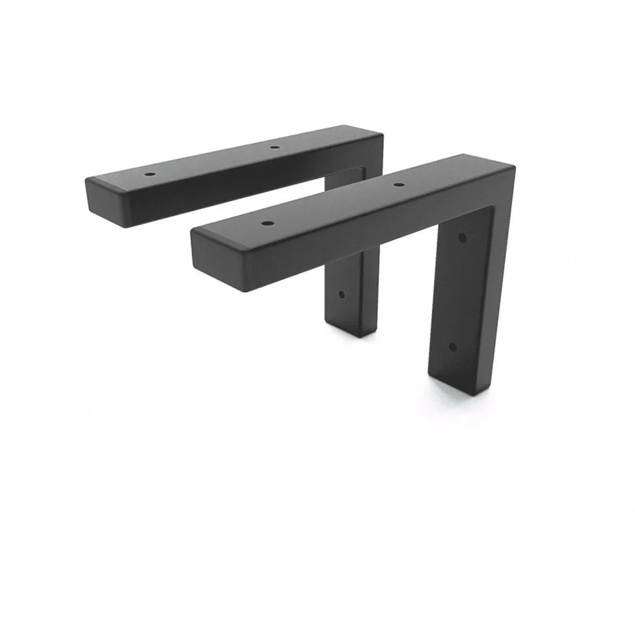 HEVVA Schwerlast Regalhalterung MAIN 2er Set Schwarz Matt aus Metall, Tiefe: 20 cm - Bild 2