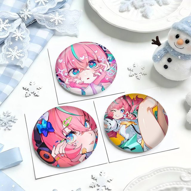 Aria Zenless Zone Zero Abzeichen, Manga-Ikonen-Pins, Runde Cartoon-Broschen - Bild 1