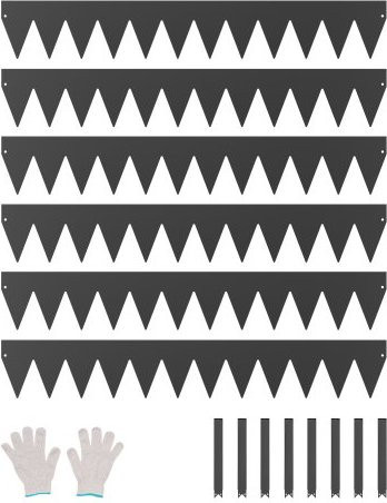 VEVOR Rasenkante Metall 6er-Pack Schwarz B/H: 1016 x 15,24 cm, Dicke: 0,15 cm - Bild 1
