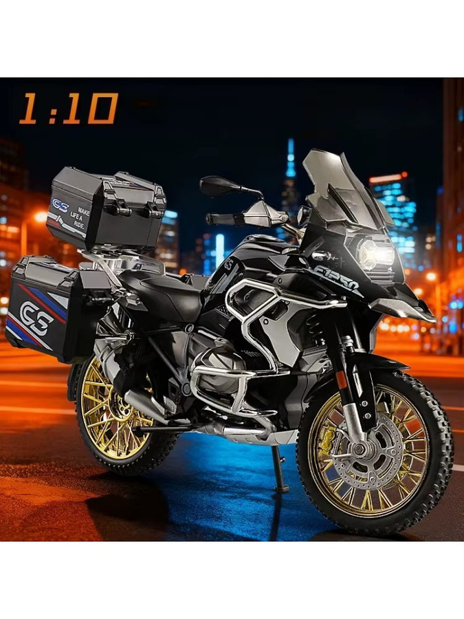 R1250 GS ADV Motorrad Modell, 1:10, Metall, Schwarz - Bild 6