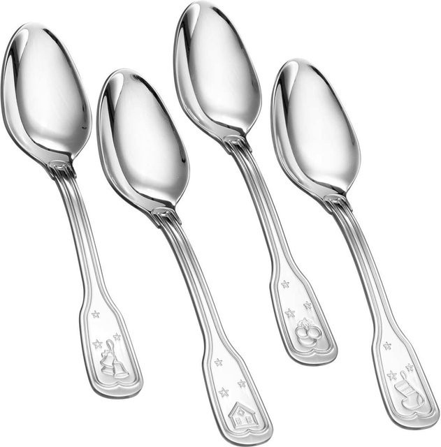 Ritzenhoff & Breker Kaffeelöffel-Set Holly, 4-teilig, Silber, Edelstahl, Länge: 14,2 cm - Bild 1